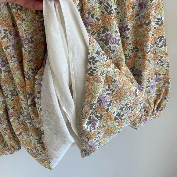 Tuckernuck Hyacinth House Flower Power Maisie Tie Blouse - Size Medium - Picture 7 of 8